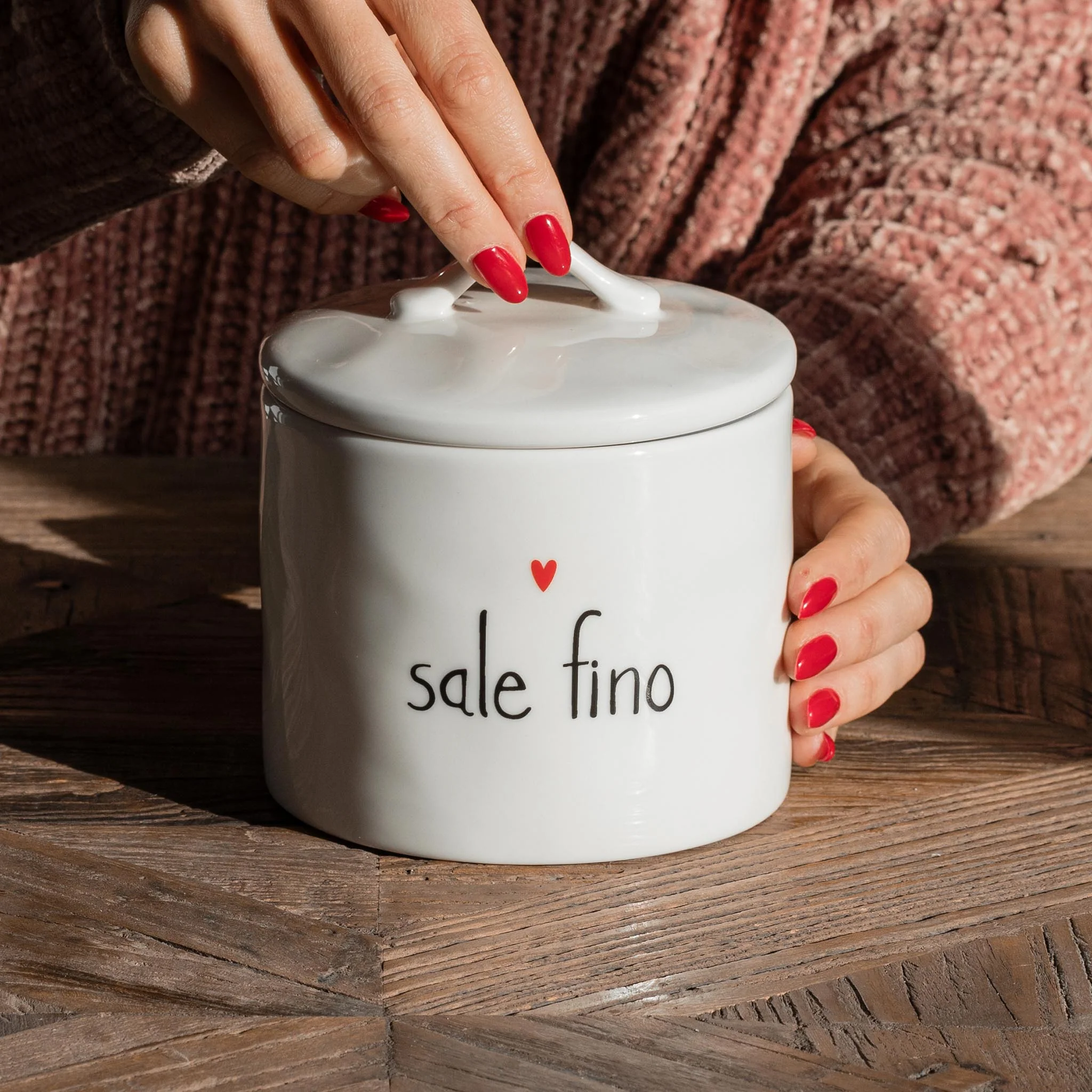 Barattolo ceramica "Sale fino cuore"
