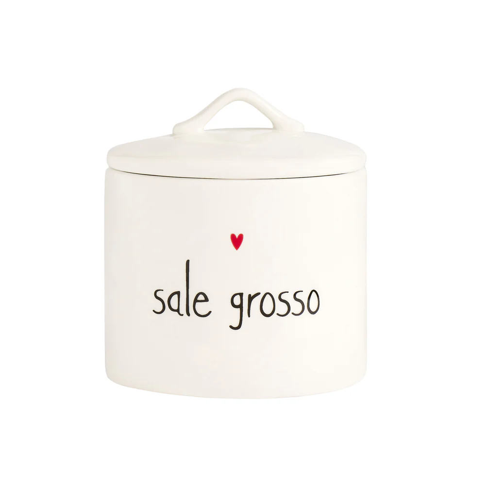 Barattolo in ceramica "Sale grosso cuore"