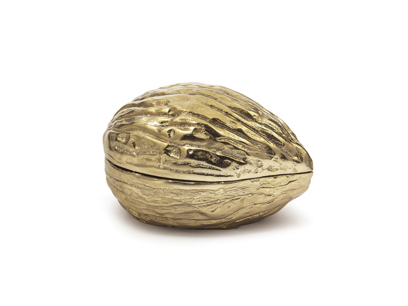 Cofanetto noce alluminio oro 