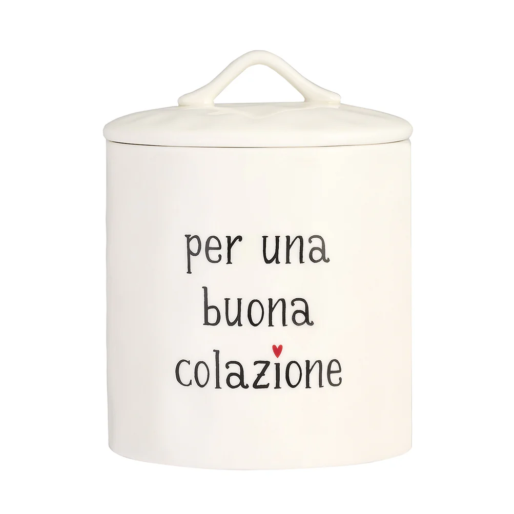 Barattolo ceramica "Per una buona colazione"