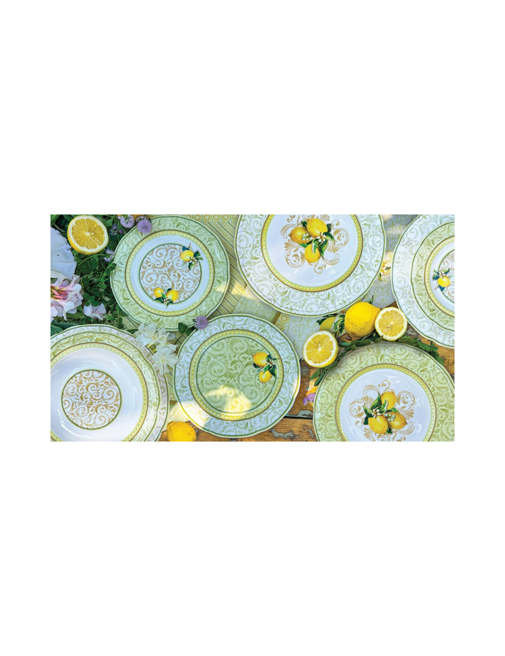 Tavola 18pz limoni new bone china 
