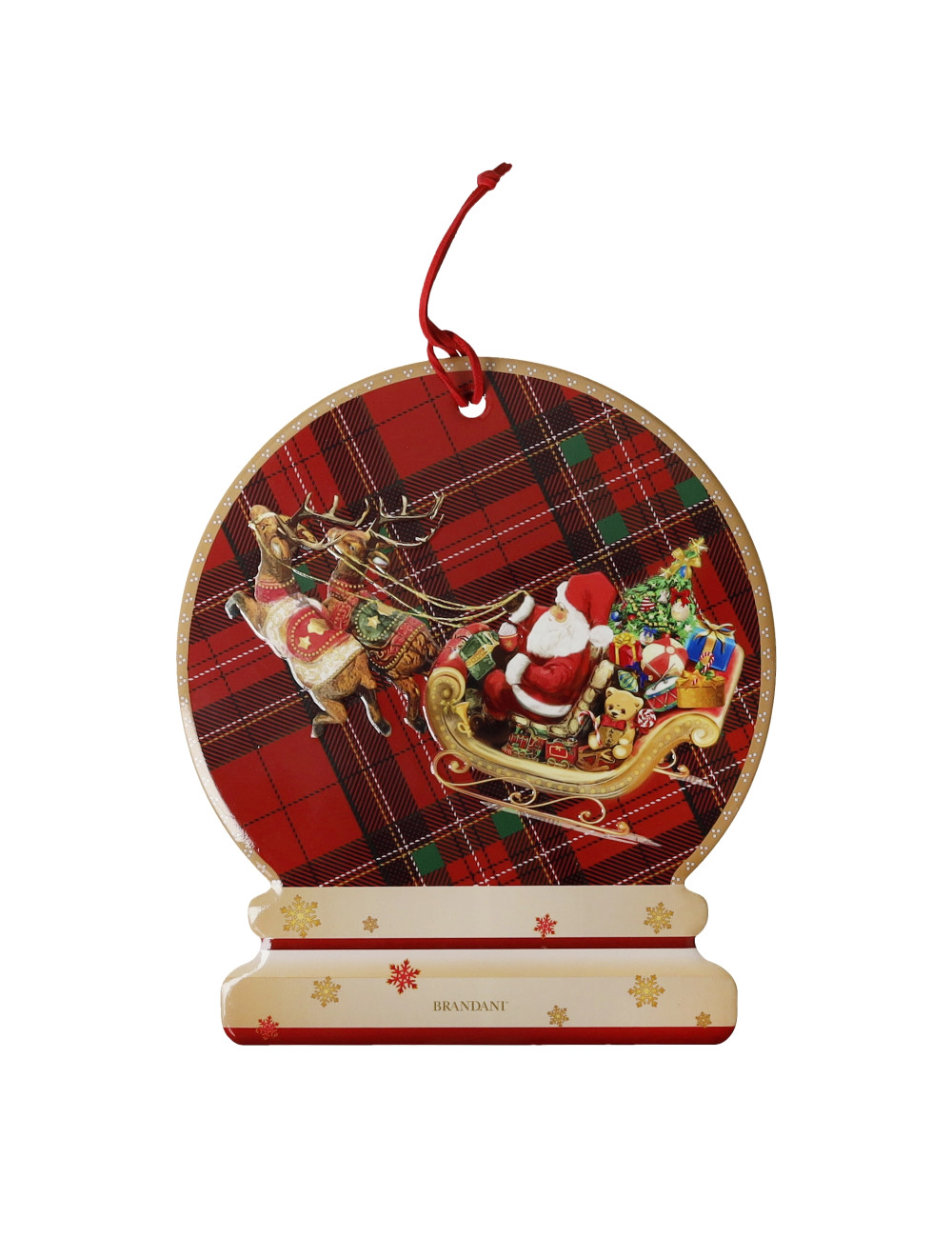 Sottopentola decoro Babbo Natale Christmas in ceramica-sughero