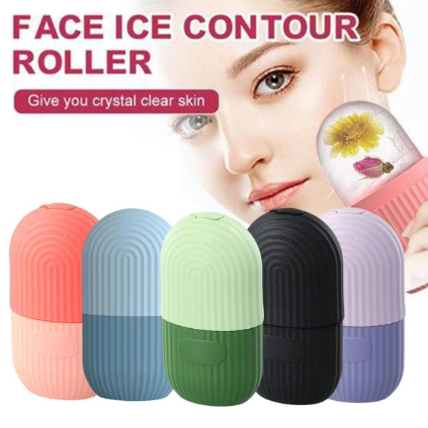 Ice Roller Facial Massage | Silicone Cleansing Ice Lattice | Ice Cube Roller With Scrub 