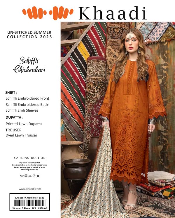 Khaadi 3 Piece Khaadi Chicken Kari Unstitched Suit New Collection For Womens