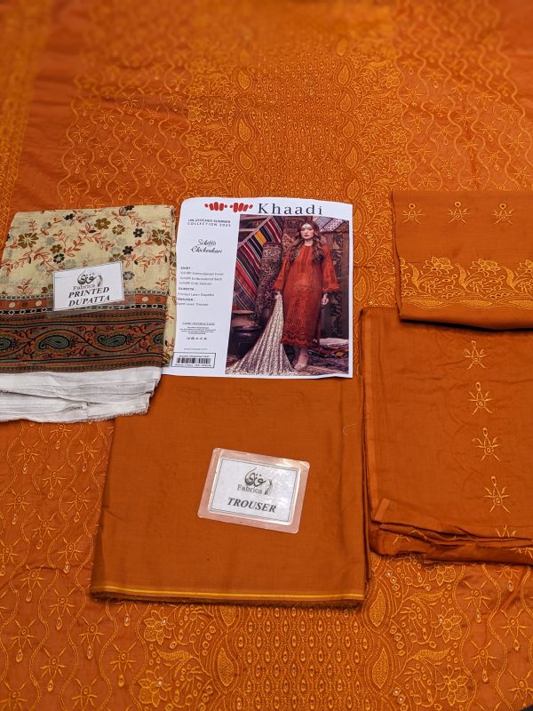 Khaadi 3 Piece Khaadi Chicken Kari Unstitched Suit New Collection For Womens