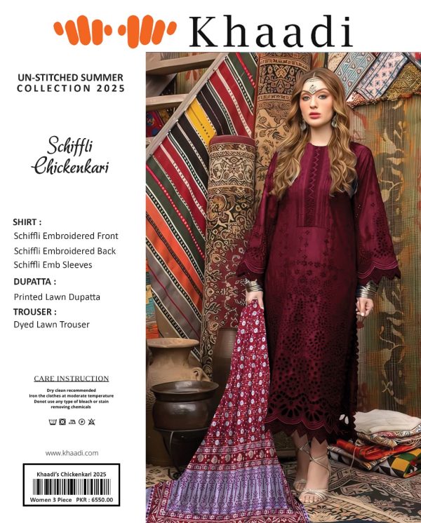 Khaadi 3 Piece Khaadi Chicken Kari Unstitched Suit New Collection For Womens