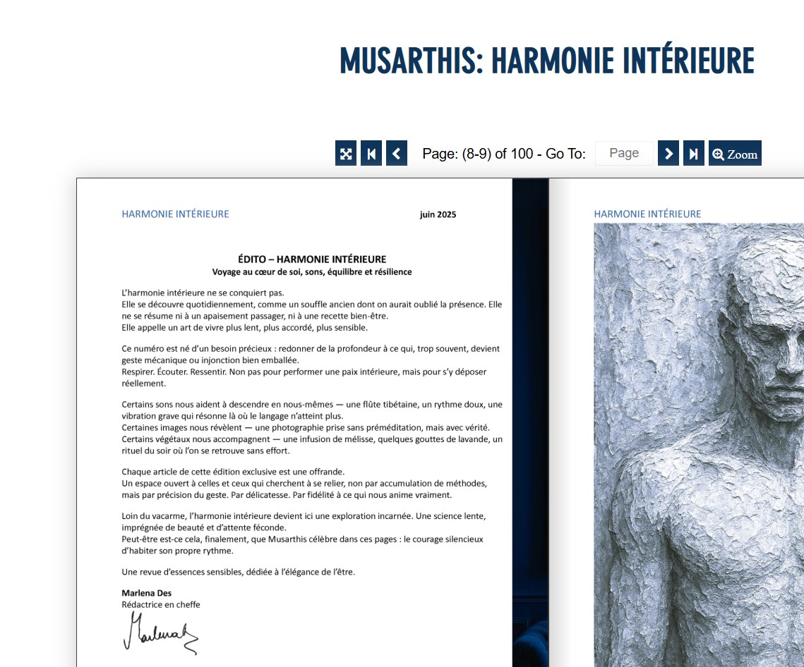 ÉDITION IMPRIMÉE MUSARTHIS