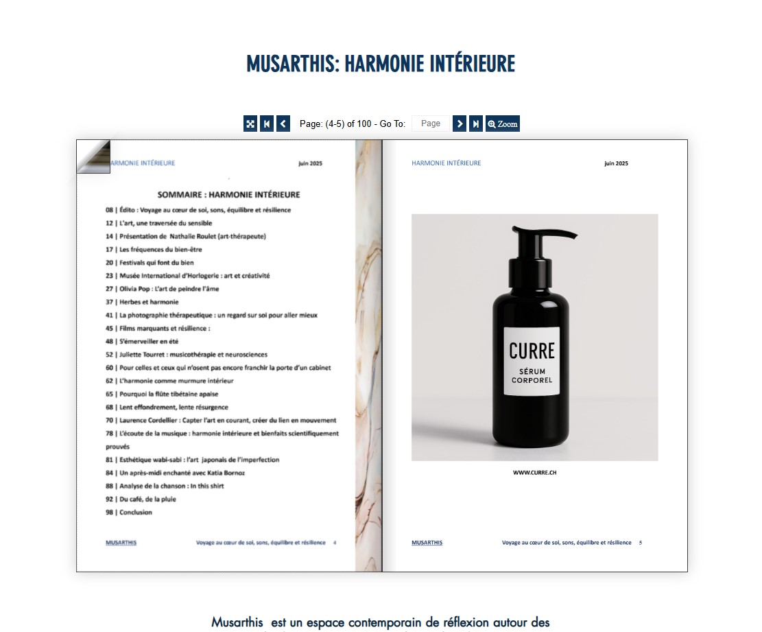 ÉDITION IMPRIMÉE MUSARTHIS