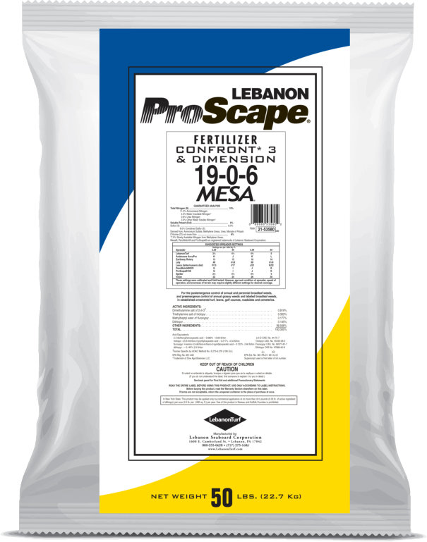Lebanon ProScape 19-0-6 40% MESA .145 Dimension + Confront3 40lb.