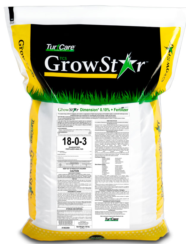 Turf Care 18-0-3 25%XCU .10 Dimension 50lb.