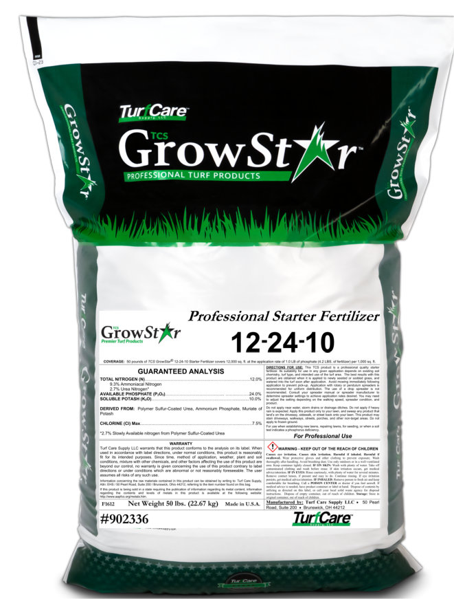Turf Care 12-24-10 25% XCU Starter Fertilizer