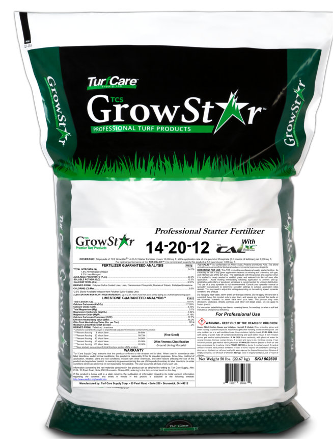 Turf Care 14-20-12 20% XCU with Cal-Star Starter Fertilizer