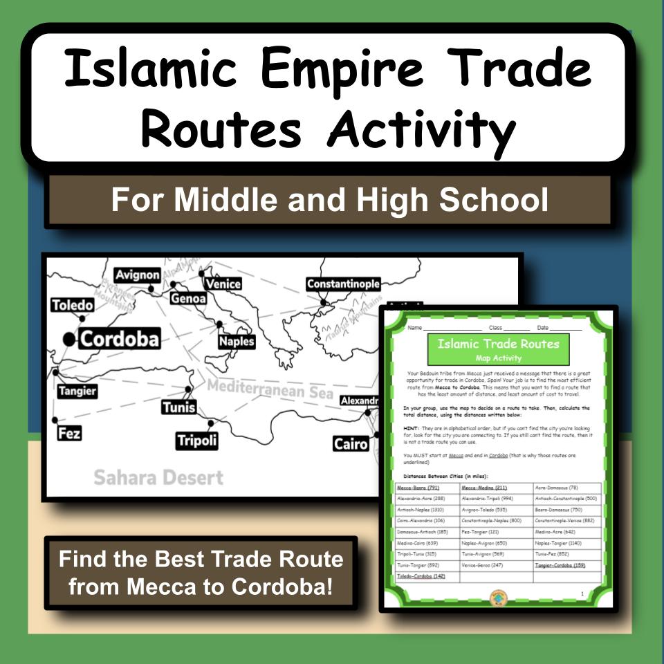 Islamic Empire Trade Routes Activity