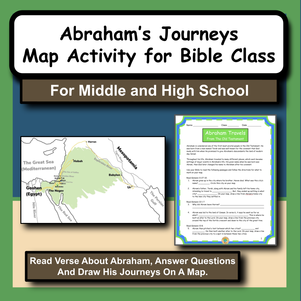 Abraham's Journeys: Bible Map Activity