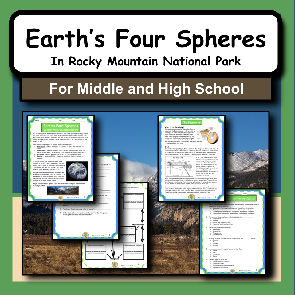 Earth's Four Spheres (Systems): In Rocky Mountain National Park