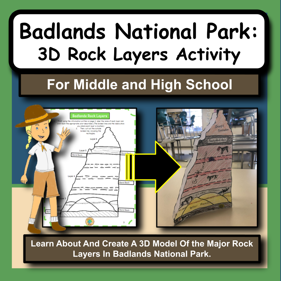 Badlands National Park: 3D Rock Layers Activity