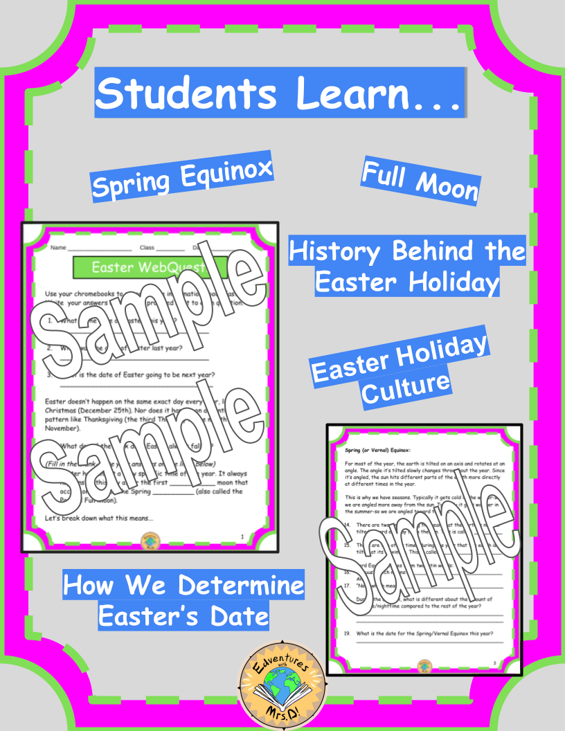 Easter WebQuest for Social Studies and Science