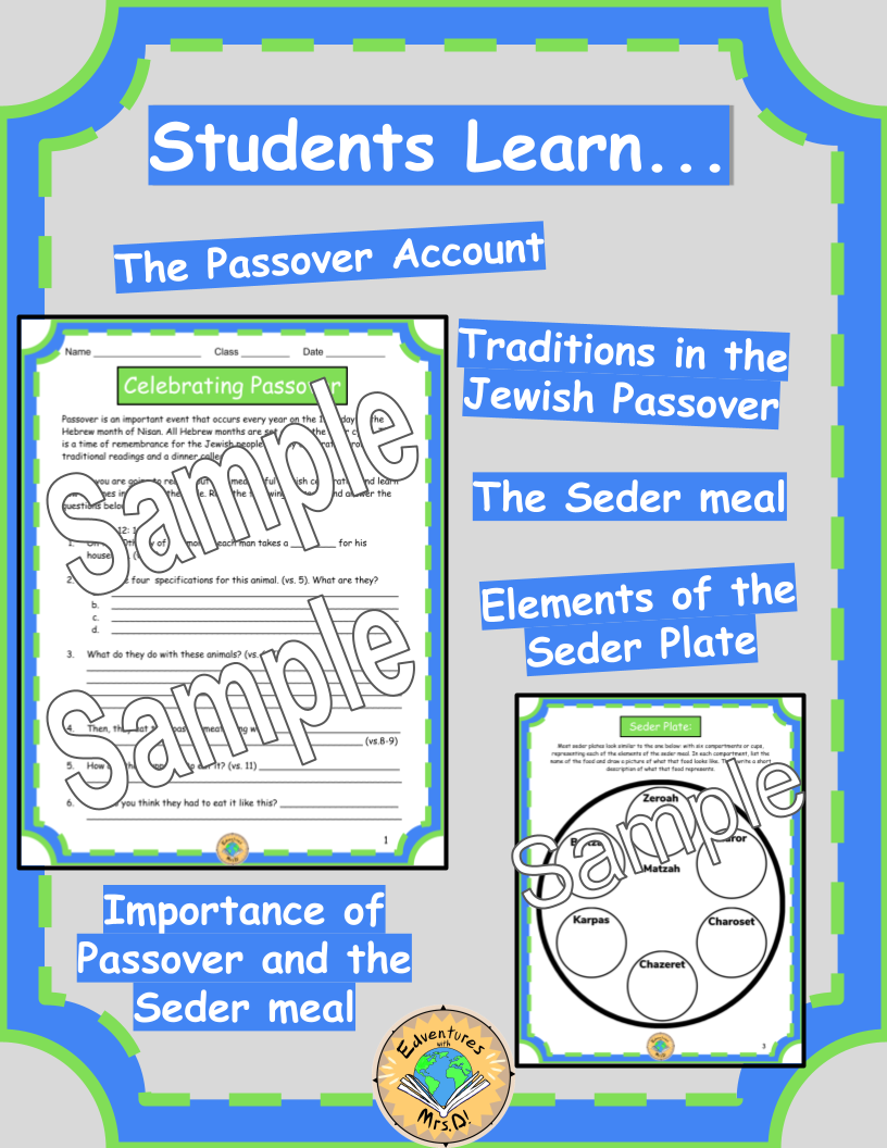 Passover and the Seder Meal Activity