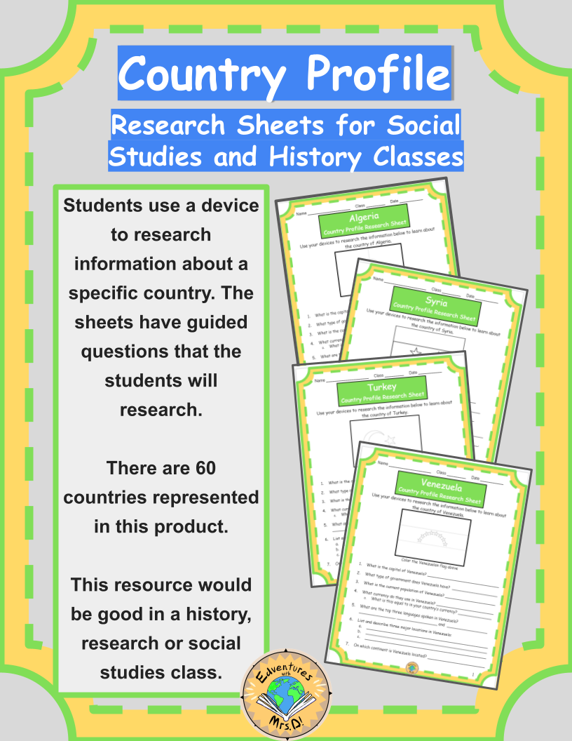 60 Country Profile Research Sheets