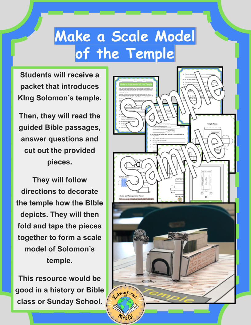 Make a Scale Model of King Solomon's Temple from the Old Testament