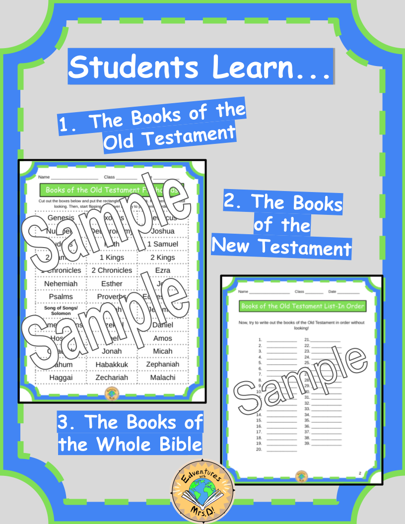 Books of the Bible Memorization Study Tools and Quizzes