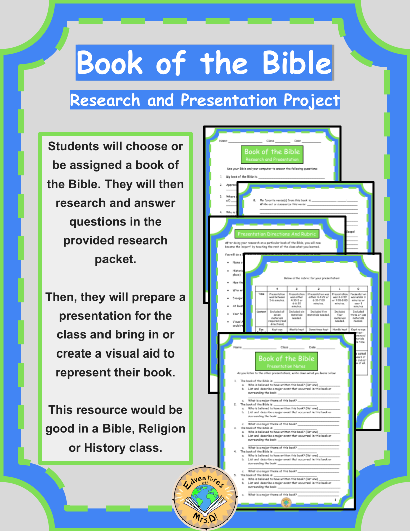 Book of the Bible Research and Presentation