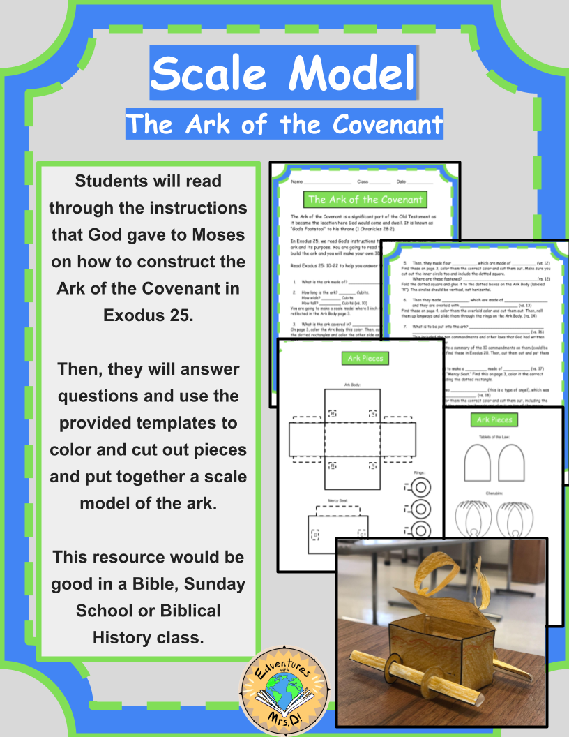 Scale Model of the Ark of the Covenant Activity