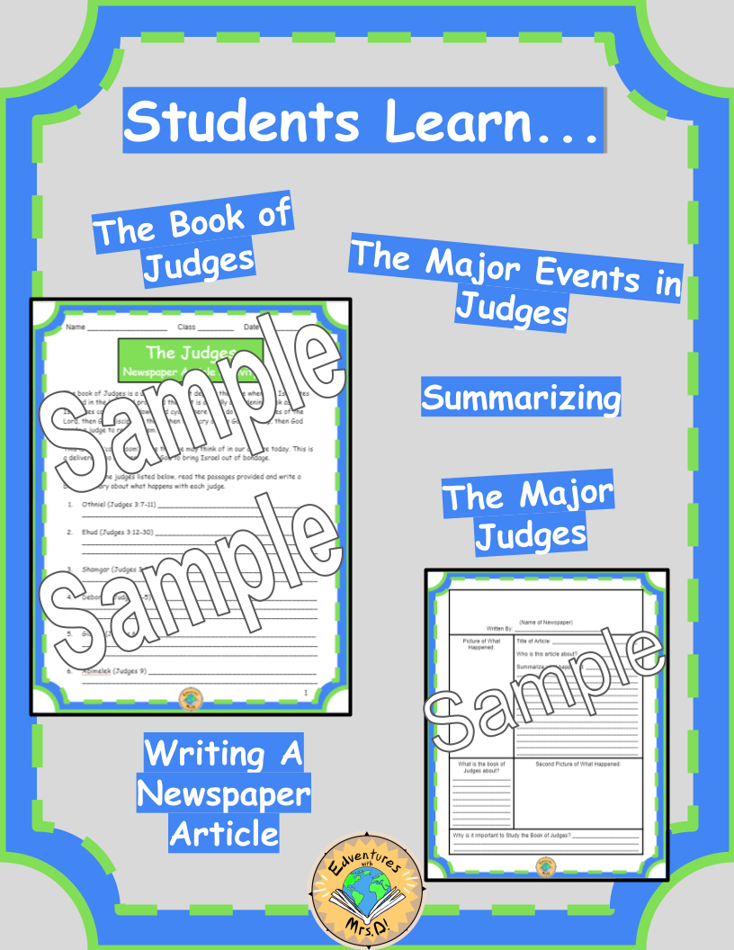 The Book of Judges: Newspaper Article Activity