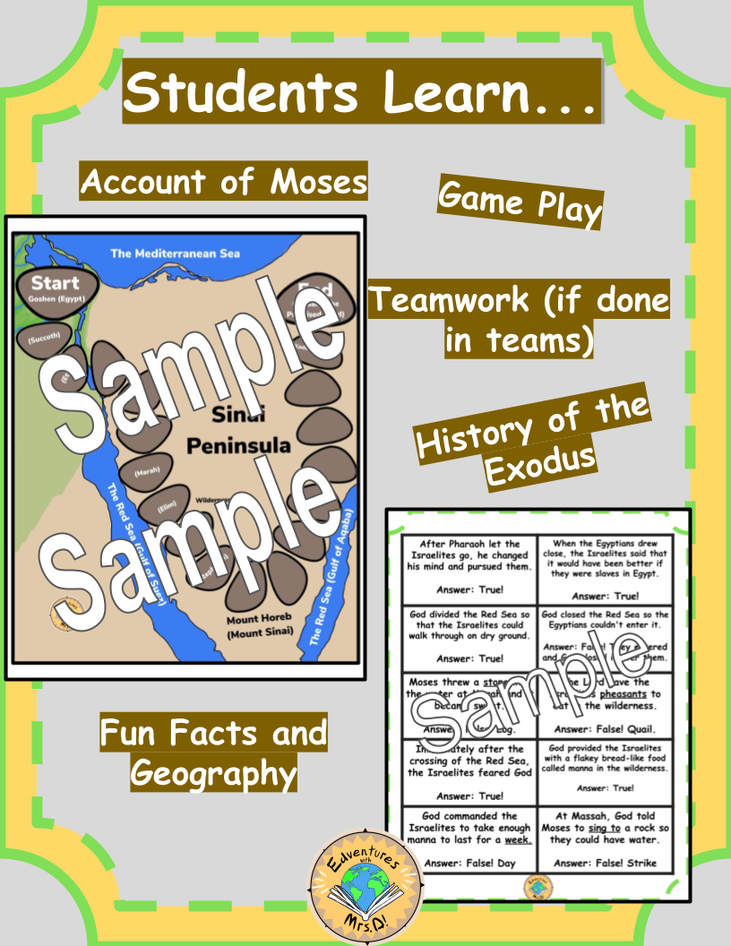 Israelite Wilderness Wanderings: The Exodus Board Game