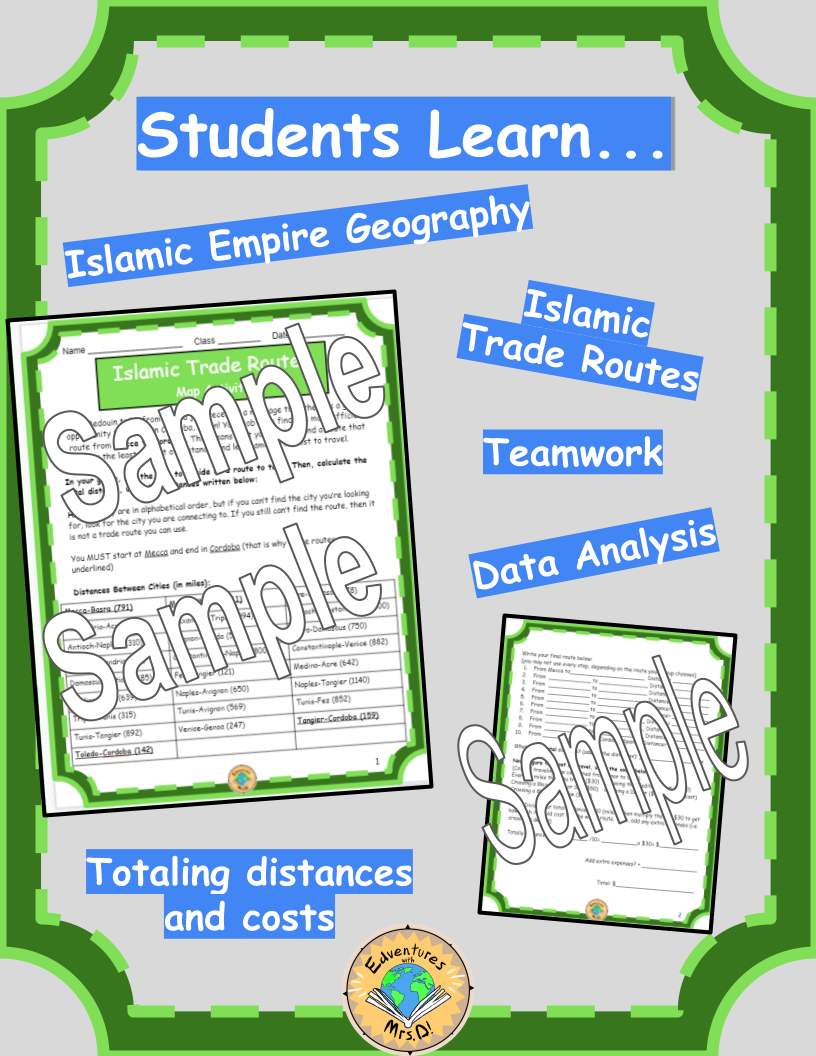 Islamic Empire Trade Routes Activity