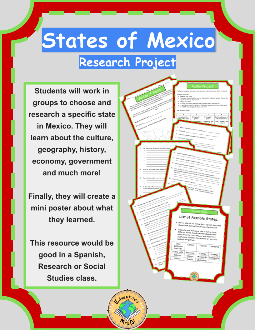 States of Mexico Research Project