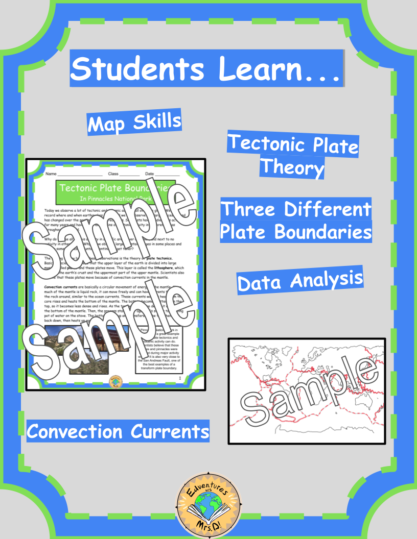 Tectonic Plate Boundaries: Science Map Activity