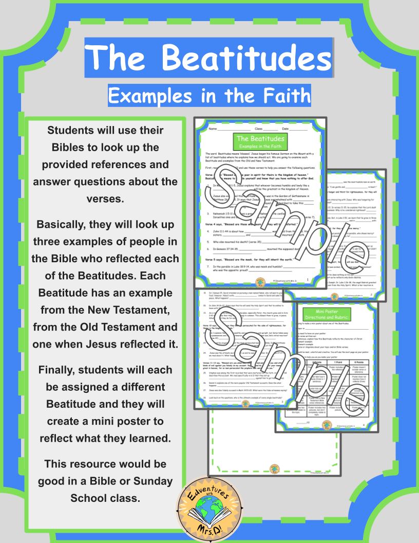 The Beatitudes: Examples in the Faith