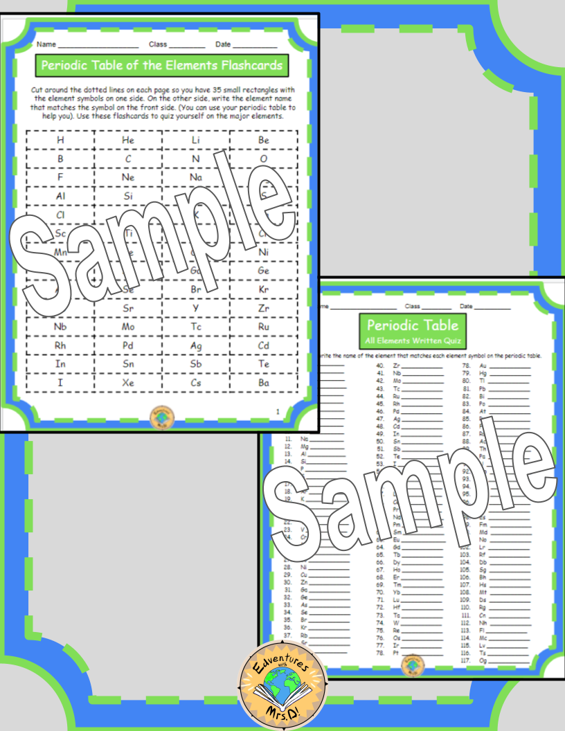 Periodic Table of the Elements Study Tools and Quizzes