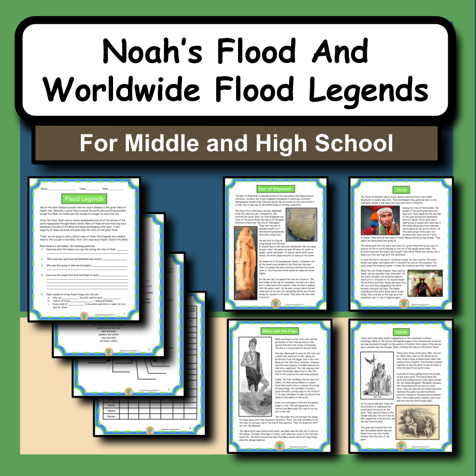 Noah's Flood and Worldwide Flood Legends Activity