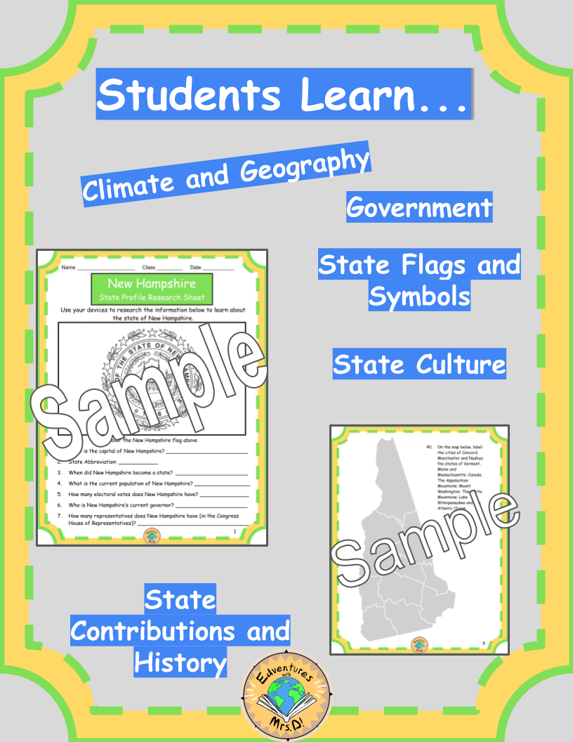 New Hampshire Research Packet and Project Rubric