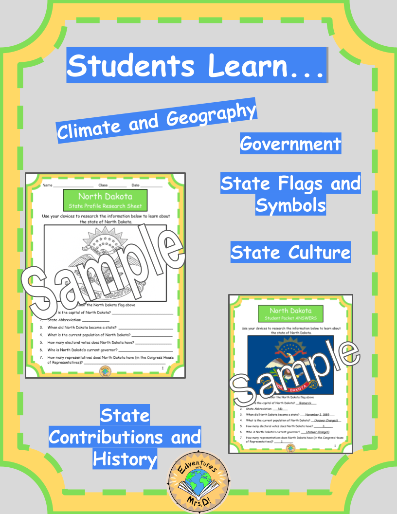North Dakota Research Packet and Project Rubric