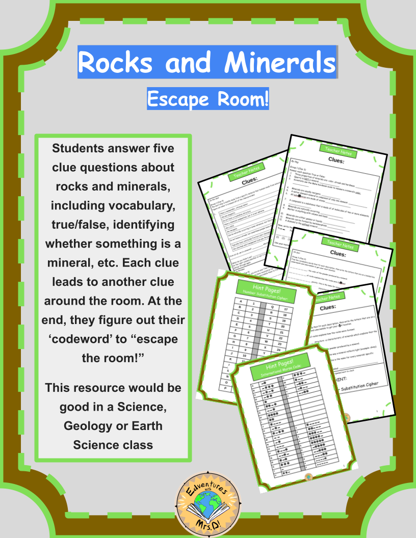 Rocks And Minerals Escape Room Review