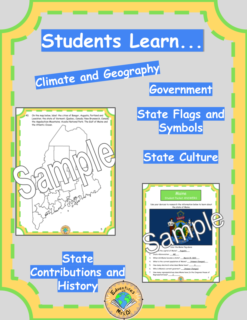 Maine Research Packet and Project Rubric