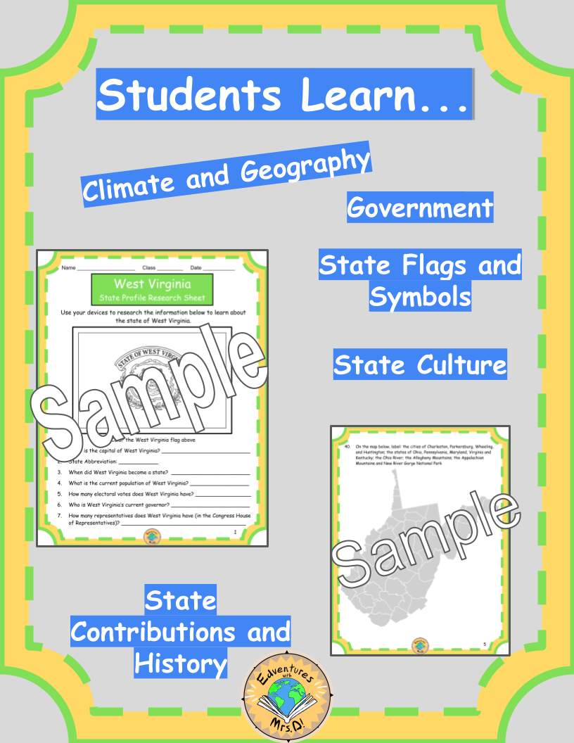 West Virginia Research Packet and Project Rubric