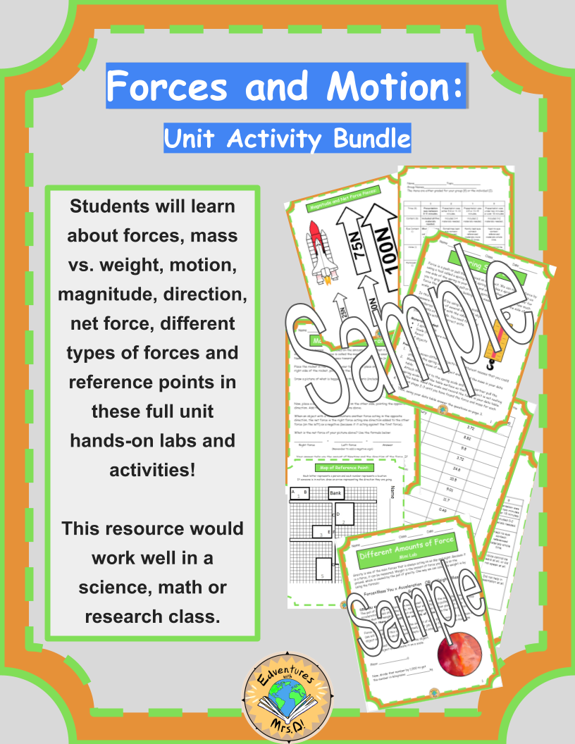 Forces and Motion Unit Activity and Lab Bundle
