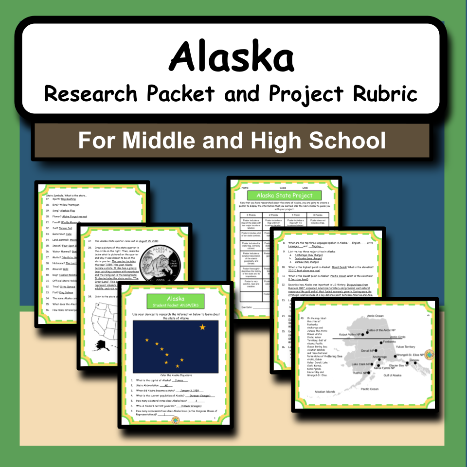 Alaska Research Packet and Project Rubric