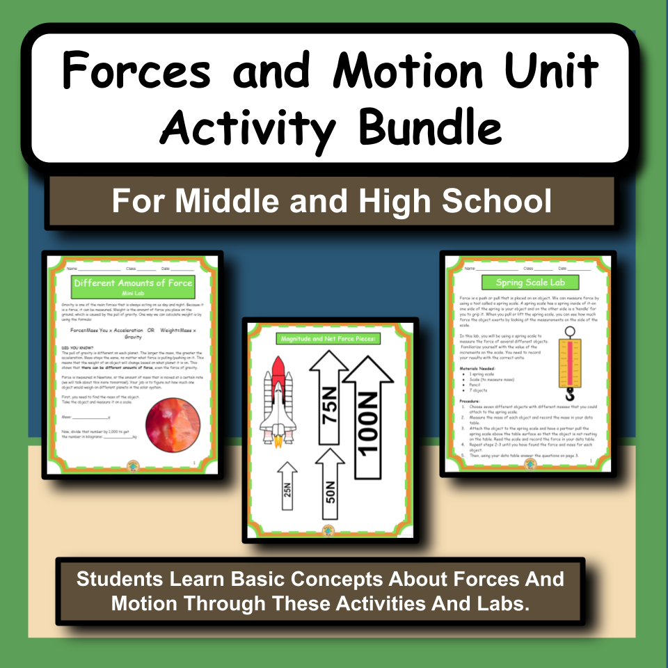 Forces and Motion Unit Activity and Lab Bundle