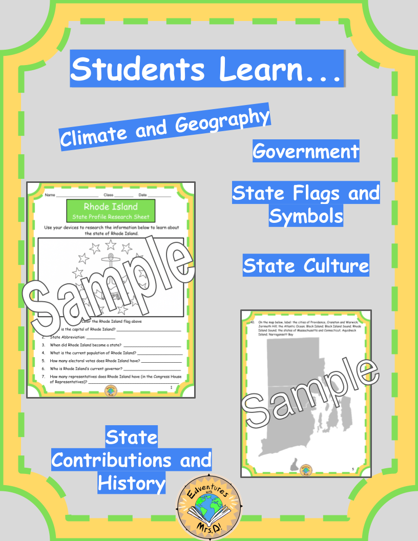 Rhode Island Research Packet and Project Rubric