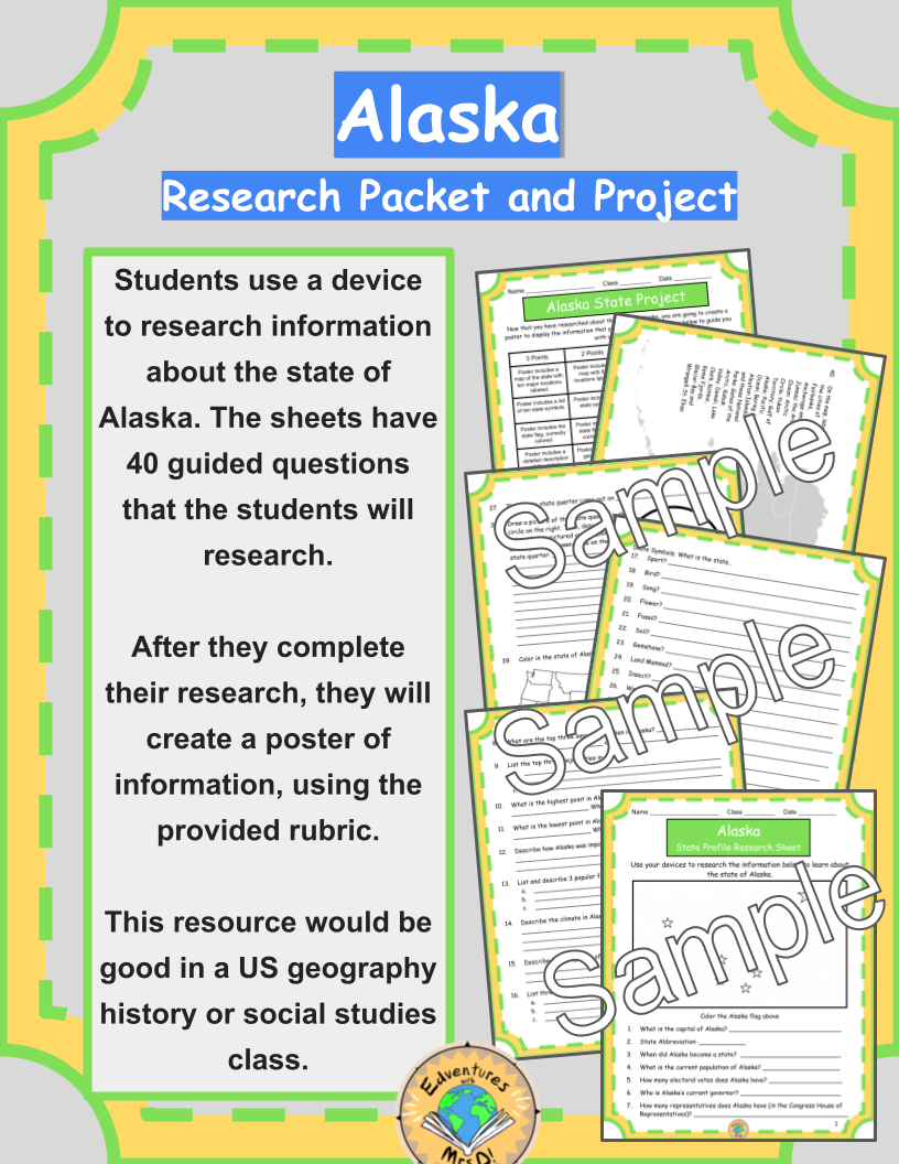 Alaska Research Packet and Project Rubric