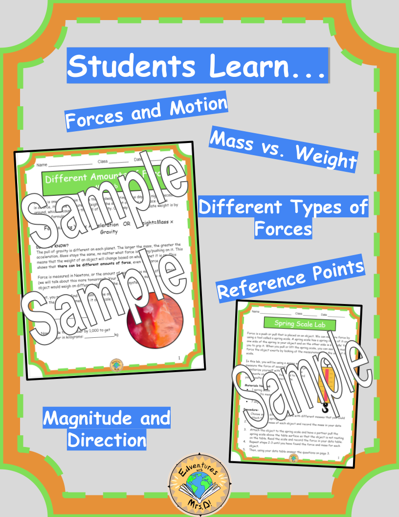 Forces and Motion Unit Activity and Lab Bundle