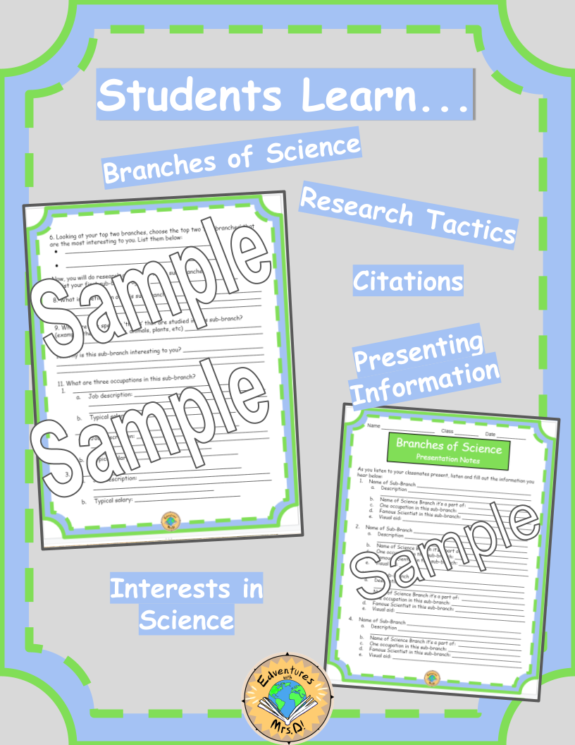 Branches of Science Research and Presentation