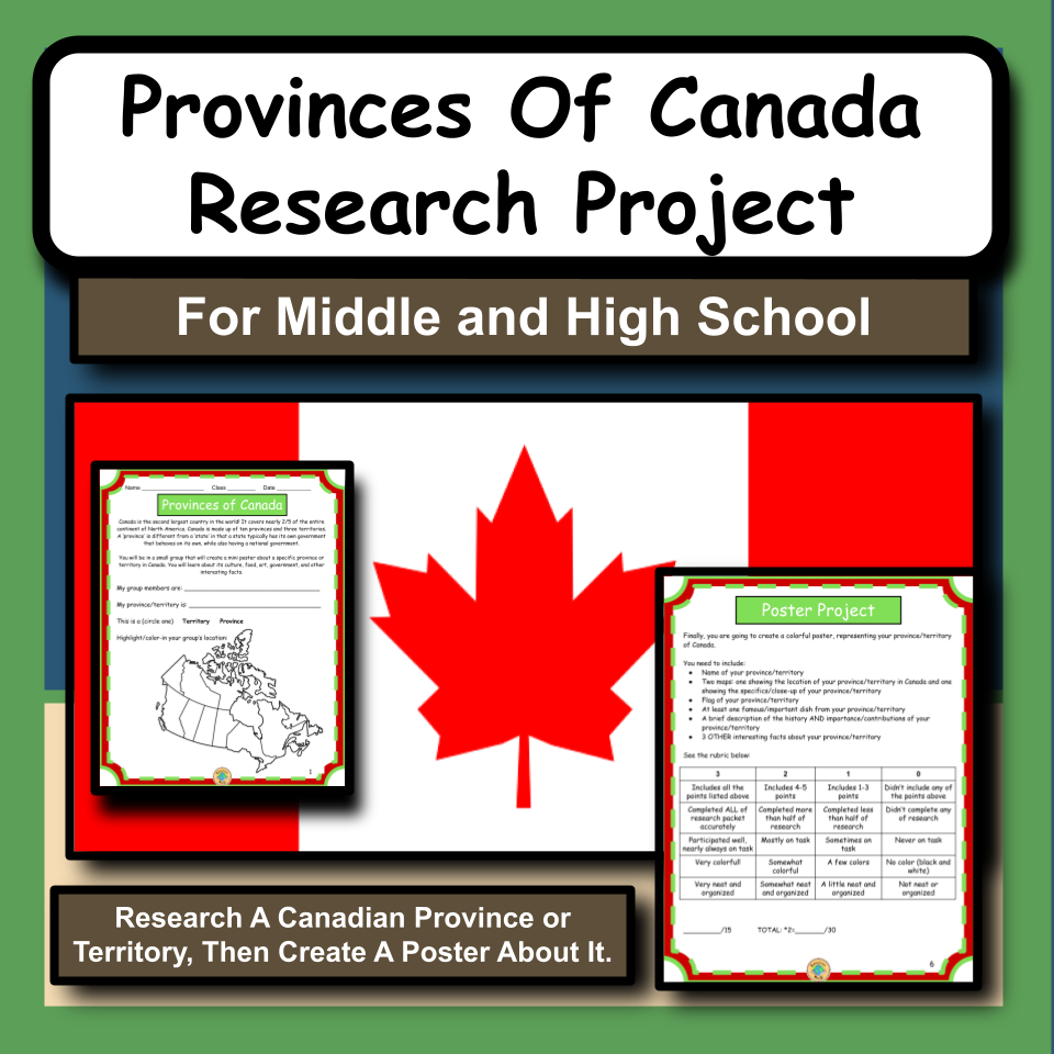Provinces of Canada Research Project