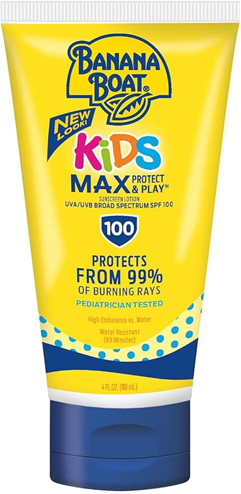 Banana Boat Kids Max Protect & Play Sunscreen Lotion SPF 100 4oz