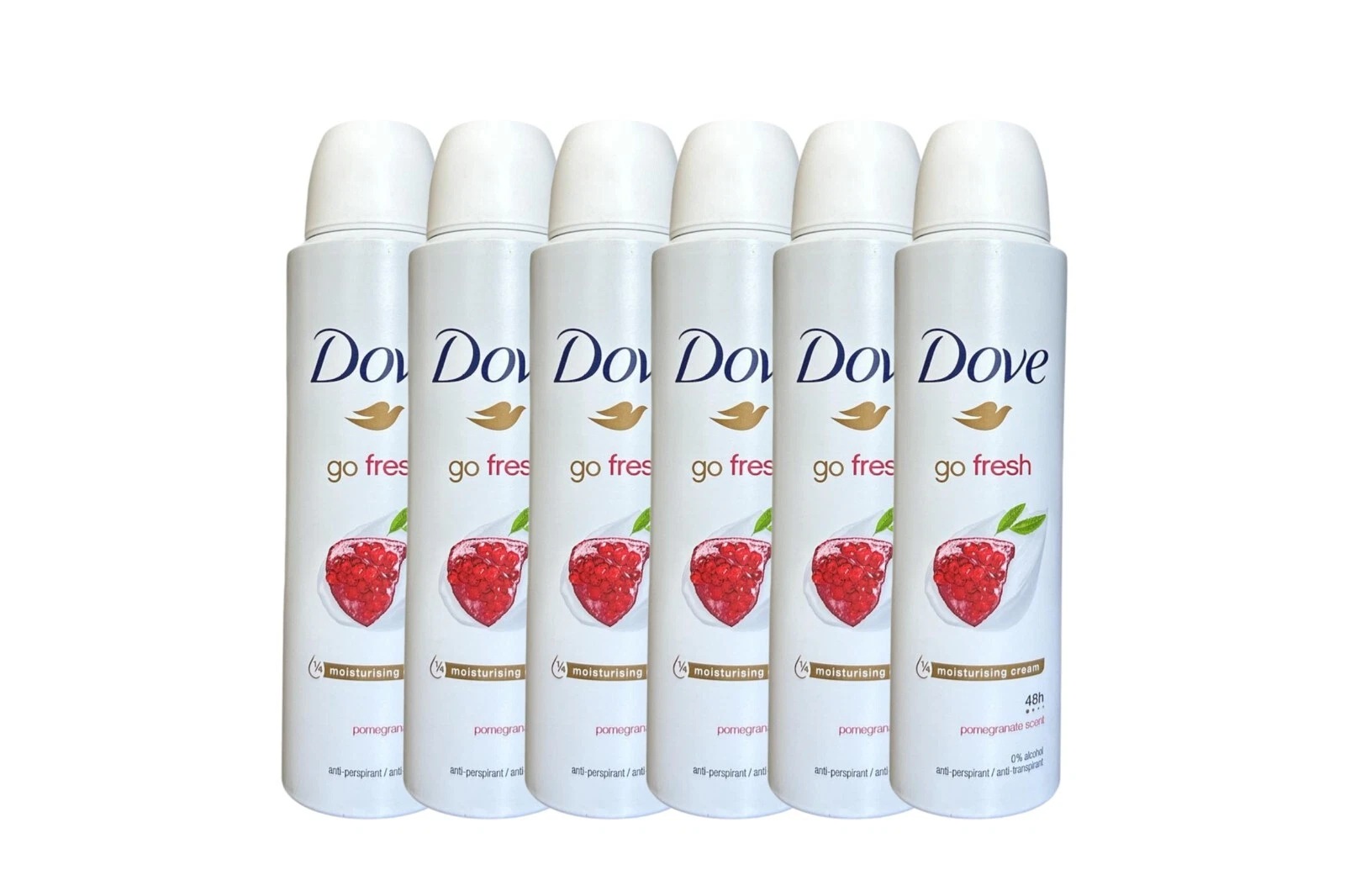 Dove Go Fresh Pomegranate Deodorant Spray - pack of 6